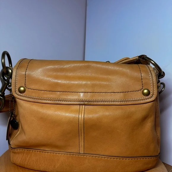 Coach Tan Striped Interior Bag